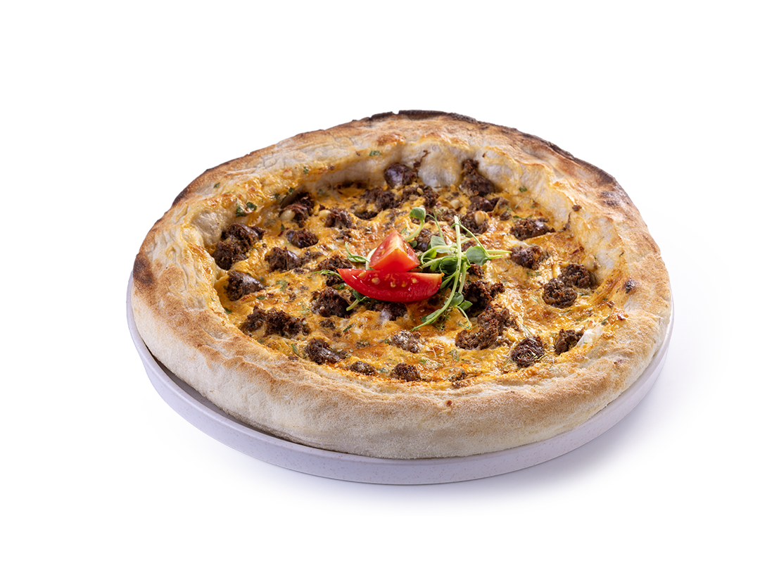 SAUSAGE & EGGS WITH GOUDA CHEESE MANKOSHEH