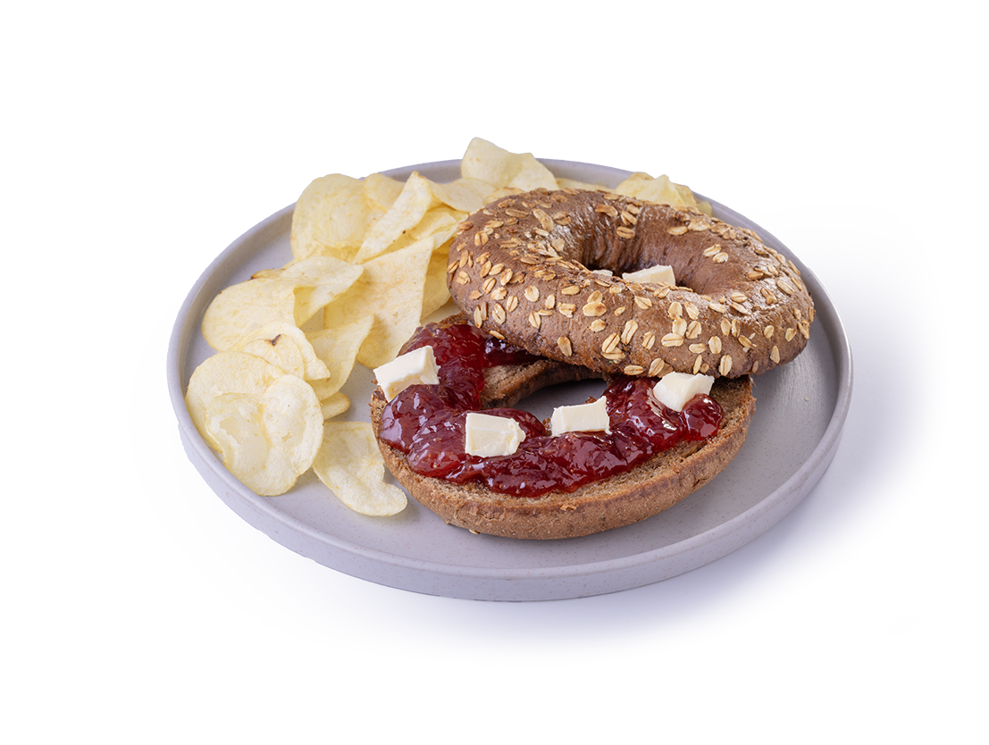 STRAWBERRY JAM BAGEL